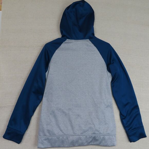 PUMA Pullover Hoodie Blue/Gray Girls Juniors XL Pockets Fleece Lined Hooded Logo - Picture 6 of 8